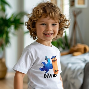 Colorful Macaw Parrot Toddler Shirt – Personalized Jungle Birthday Tee for Boys – Rio Movie Inspired