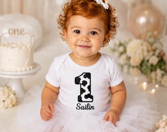 Personalized Cow Print Birthday Sets: Custom Farm Party Outfit