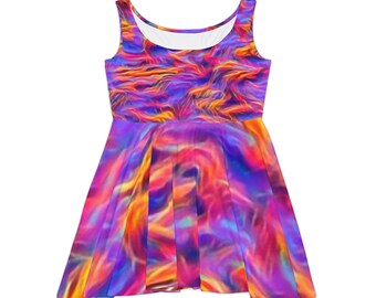 Robe patineuse fluo pour femme