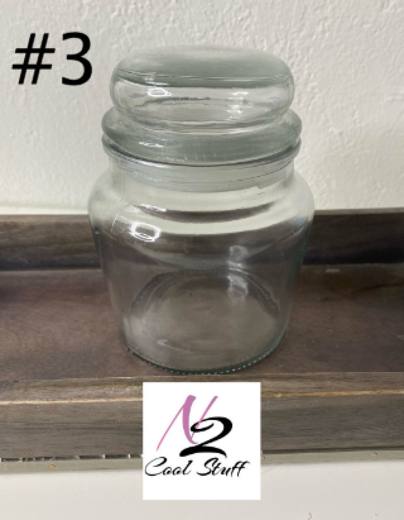 Cotton ball jarsQtips glass jars Make up jars Bathroom Etsy