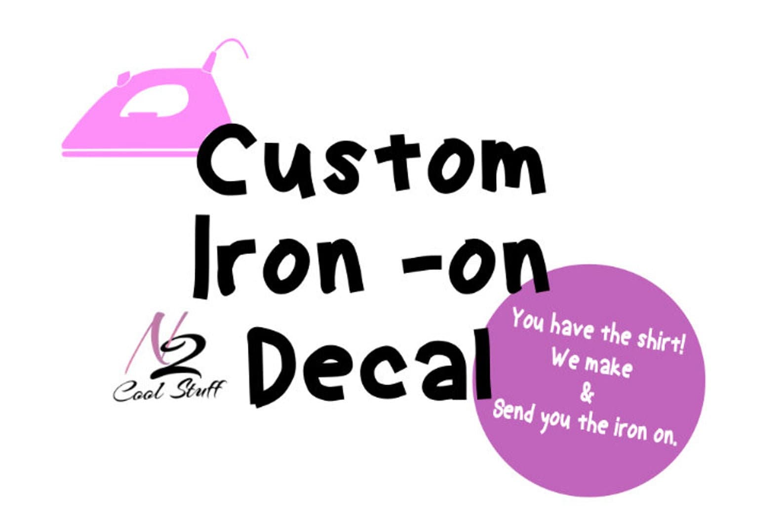 Custom Iron on Decals Diy Tshirt Custom shirts diy party Etsy