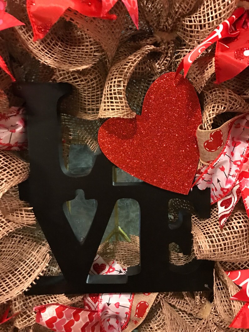 Happy Valentine/'s Day Wreath Valentine Wreath Valentine/'s Wreath Heart Wreath Love Wreath