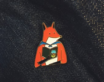 17 Mr. Fox pin / enamel pin / badge