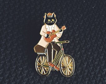 18 Cat Biker pin / enamel pin / badge