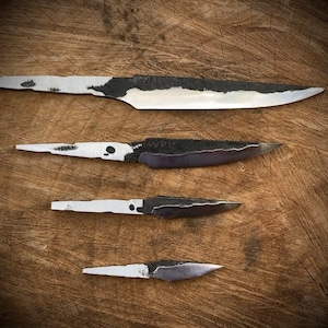 Handforged, woodcarving and whittling, sloyd knife blade blanks. Best gift for him or her. 3.5&quot;, 2.5&quot;, 1.5&quot;, 1&quot;