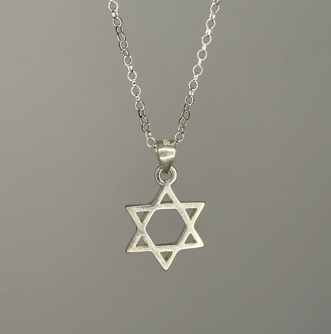 Collar De Estrella De David En Plata De Ley: Am Yisrael Chai, Joyería Judía - España
