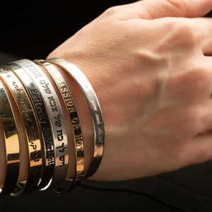 Personalized 18K Gold Plated Cuff, Name, Date, Coordinates bracelet, Roman Numeral Proverbs bangle