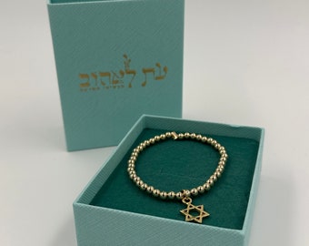 Bracciale Stella Di David Regolabile In Acciaio – Gioiello Ebraico Portafortuna E Protezione
