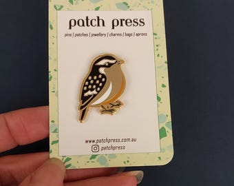 Spotted Pardalote bird hard enamel pin