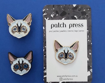 Siamese Cat Enamel Lapel Pin