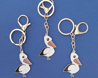 Pelican Enamel Keychain - keyring, bag charm