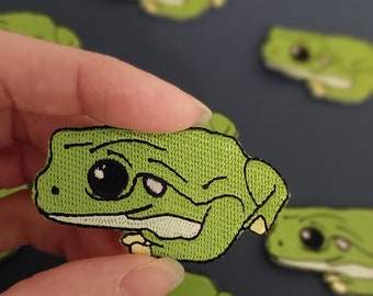 Green Tree Frog Iron on Patch