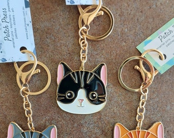 Cat / Kitten  Enamel Keychain