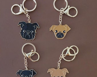 Brussel's Griffon Enamel Keychain, bag charm, stocking filler