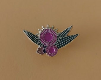 Hakea Pin Cushion Flower Enamel Pin Badge