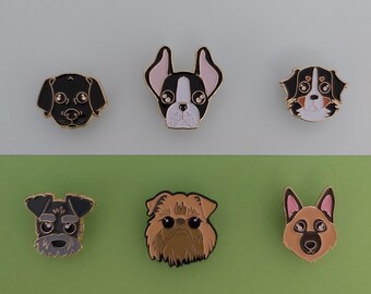 3 dog / puppy pin Mystery Pack / blind bag / lucky dip - you will receive 3 random dog lapel pins.