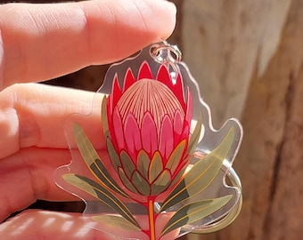 Protea Keychain
