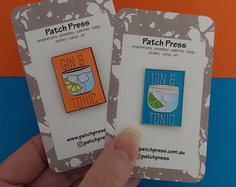 Gin and Tonic (G&T) Cocktail Enamel Pin