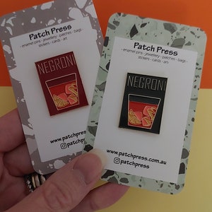 Negroni Cocktail Enamel Pin