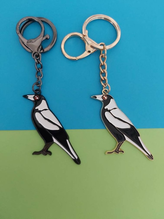 Buy Magpie Enamel Keychain Keyring Bag Charm Online in India Etsy