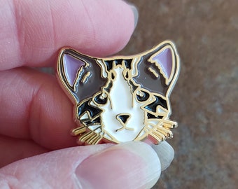 Tabby Cat Enamel Lapel Pin