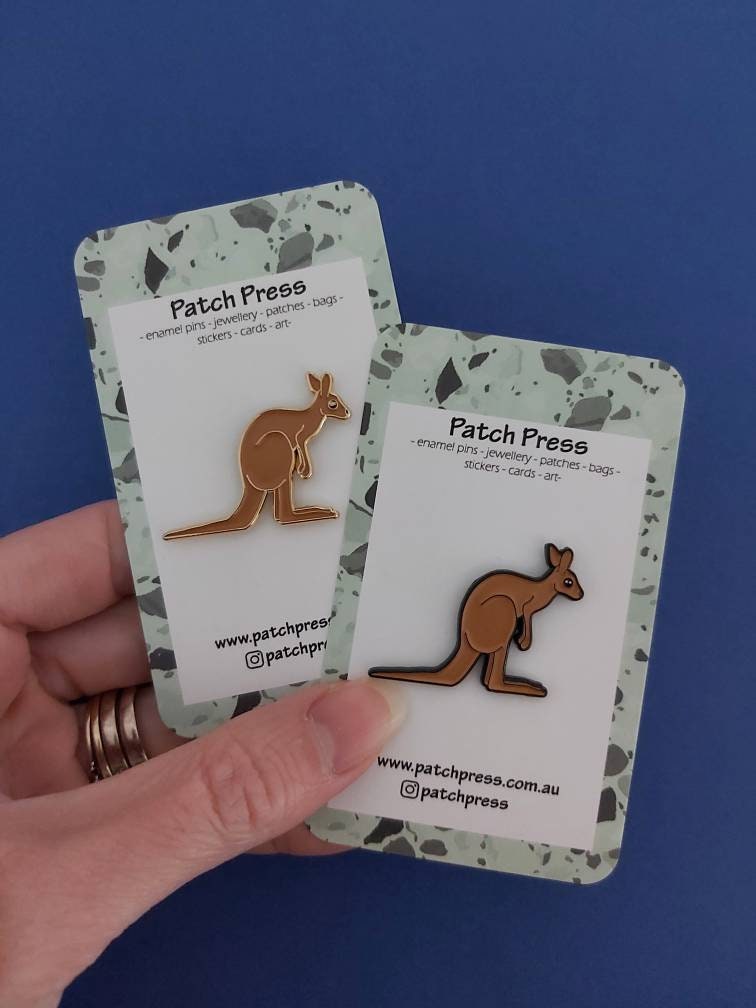 Kangaroo pin badge - Etsy 日本
