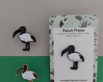 Bin Chicken - Australian White Ibis Bird Enamel Lapel Pin