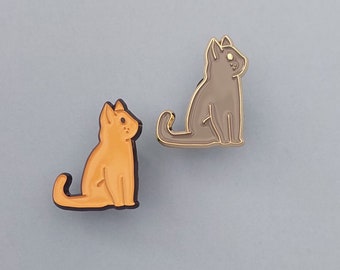 Curious Cat Enamel Pin