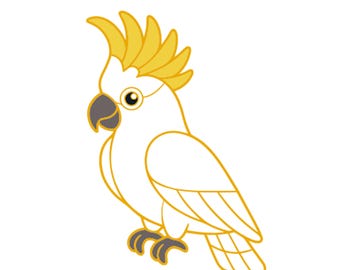 PRE-ORDER Sulphur Crested Cockatoo Bird Enamel Lapel Pin