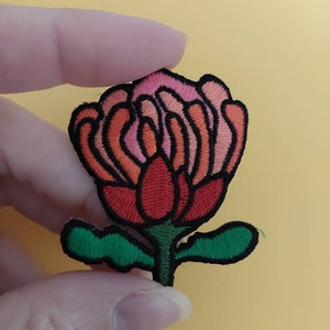 Waratah Flower Iron on Patch