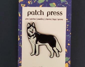 Husky dog soft enamel pin