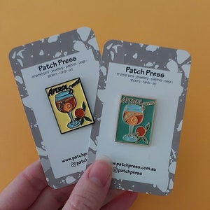 Aperol Spritz Cocktail Enamel Pin