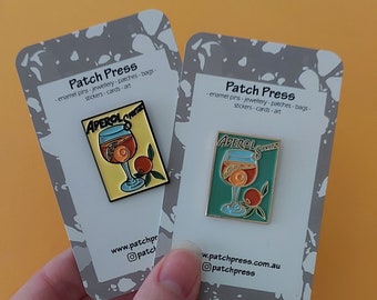 Aperol Spritz Cocktail Enamel Pin
