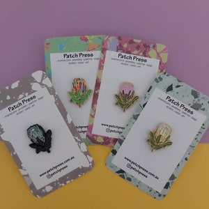 Protea Flower Enamel Pin Badge