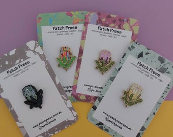 Protea Flower Enamel Pin Badge