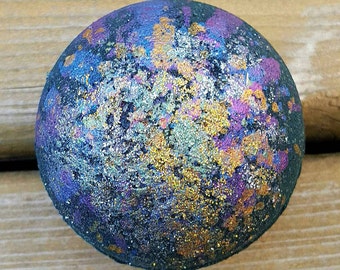 Galaxy Bath Bomb, Intergalactic bath bomb, glitter bomb