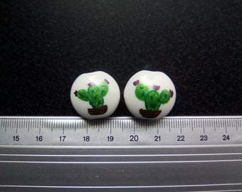 enamelled porcelain bead 20 mm