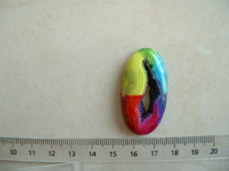 LARGE AFRICAN NATURAL RAINBOW JASPER CABOCHON