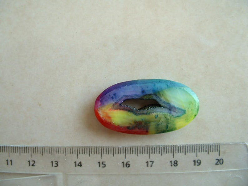 LARGE AFRICAN NATURAL RAINBOW JASPER CABOCHON