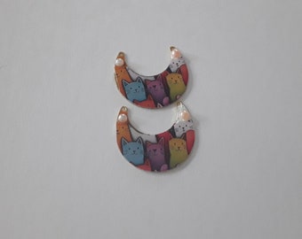 golden metal moon charm for creation