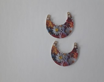 golden metal moon charm for creation