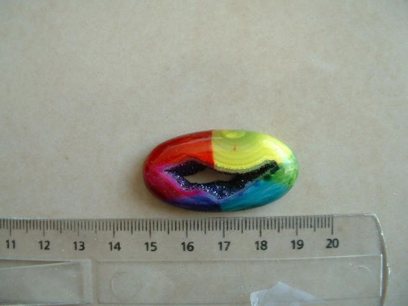 LARGE AFRICAN NATURAL RAINBOW JASPER CABOCHON