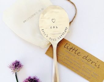 Bespoke personalised vintage silver gin and cocktail stirring spoon