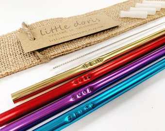 eco friendly straws, reusable metal straw, eco message