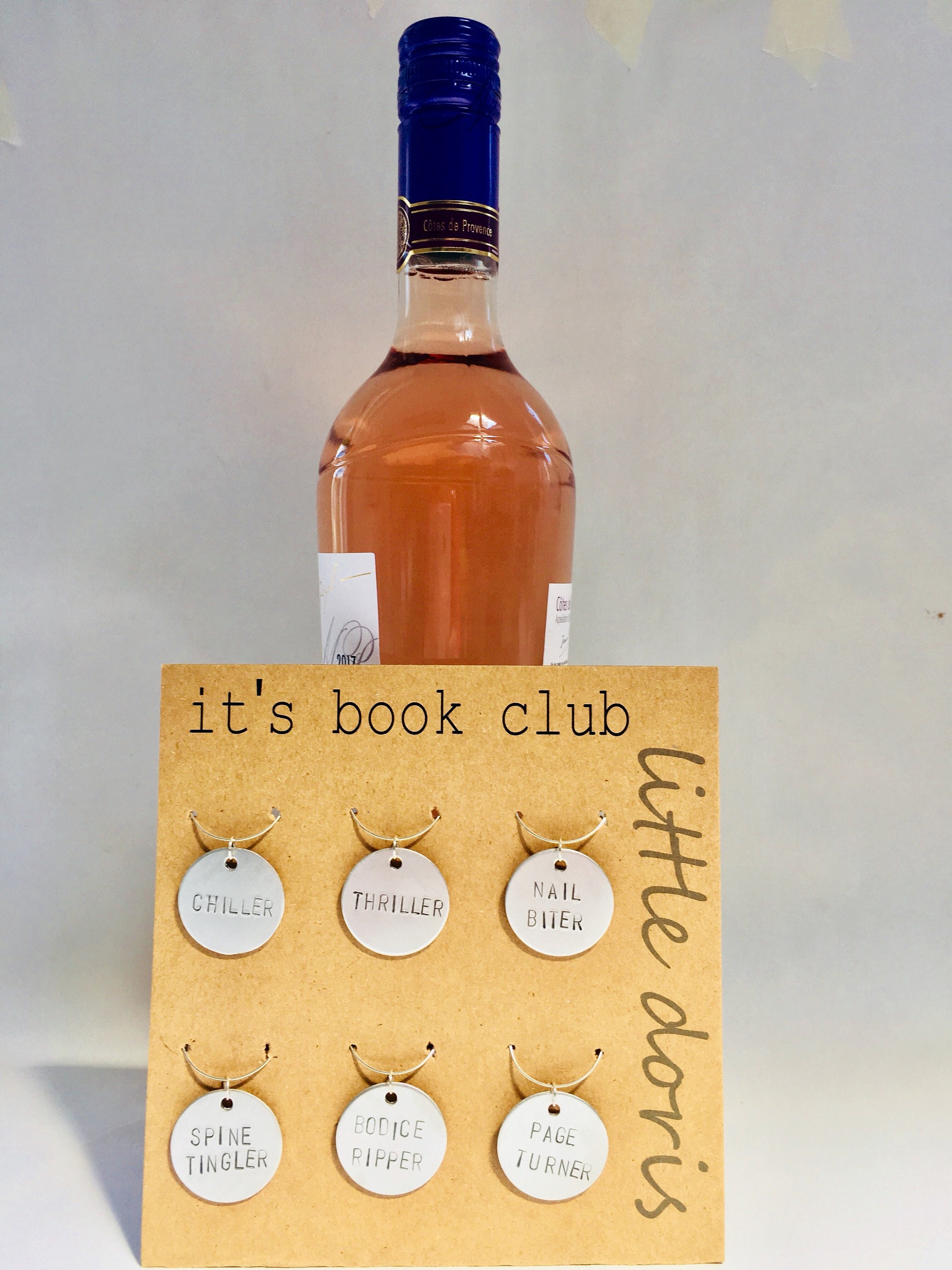 Book Club Wine Glass Charms Etsy UK