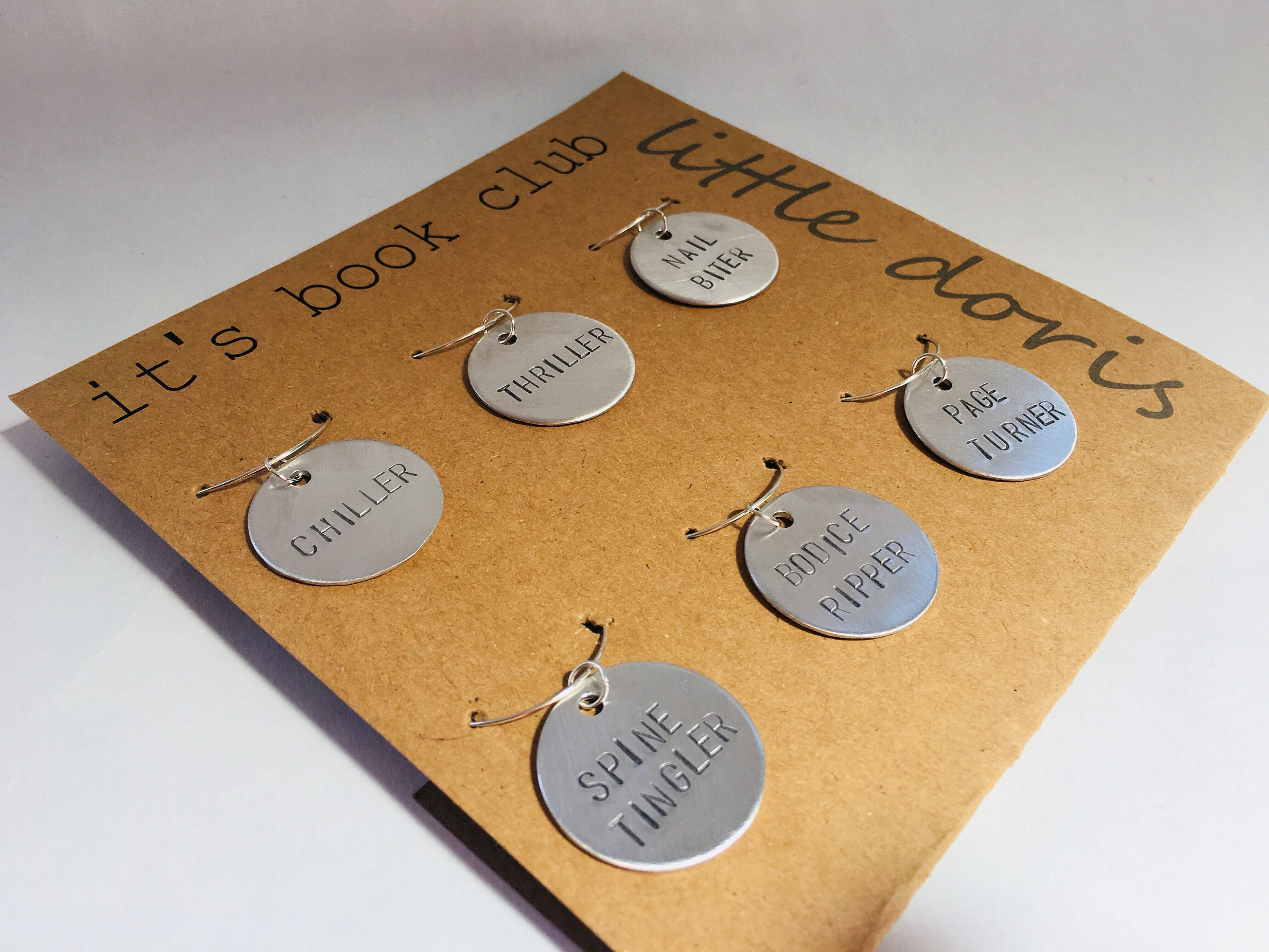 Book Club Wine Glass Charms Etsy UK