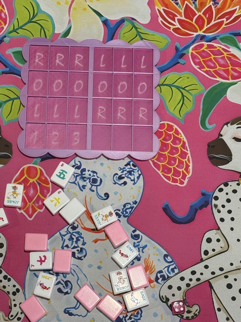 Mahjong Pattern Board 3D Printed Mahjong Practice Board, American Mahjong Tiles Solo Play ...