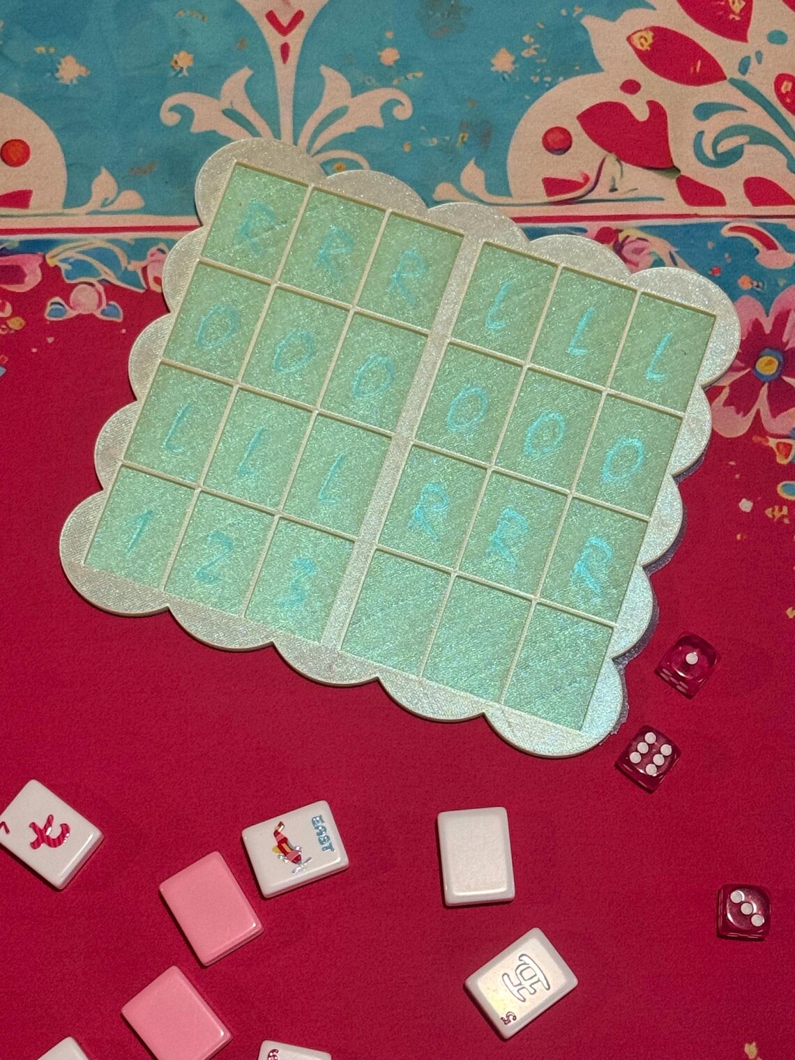 Mahjong Pattern Board 3D Printed Solo Mahjong Practice Board, American Mahjong Tiles Training ...
