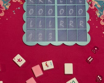 Tablero de práctica de Mahjong individual impreso en 3D, soporte para entrenamiento de fichas de Mahjong americano