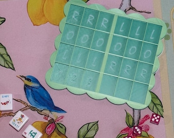 Tablero de práctica de Mahjong impreso en 3D, fichas de juego individual americanas, accesorio para estante de entrenamiento